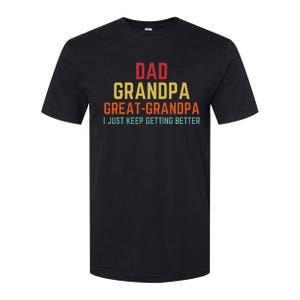 Fathers Day Gift From Grandkids Dad Grandpa Great Grandpa Softstyle CVC T-Shirt