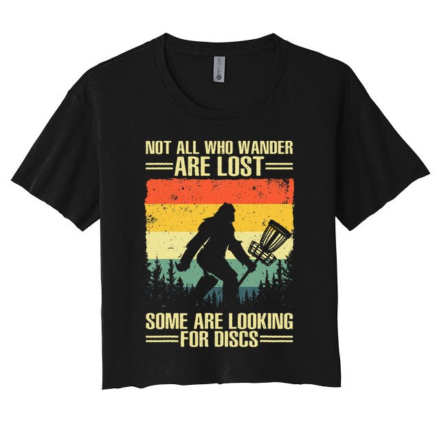 Funny Disc Golf Art For  Disc Golf Player Women's Crop Top Tee
