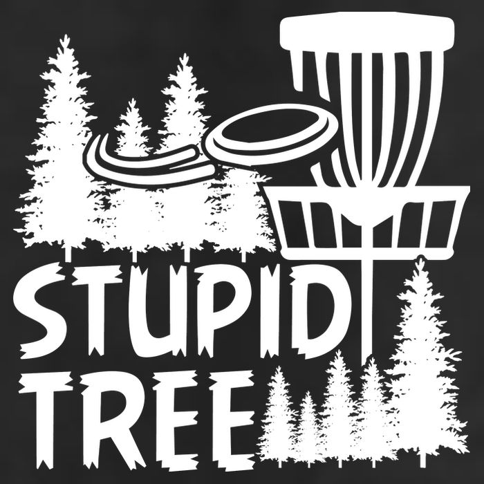 Funny Disc Golf Stupid Tree Distressed Frisbee Golf 7 Panel Mesh Trucker Snapback Hat