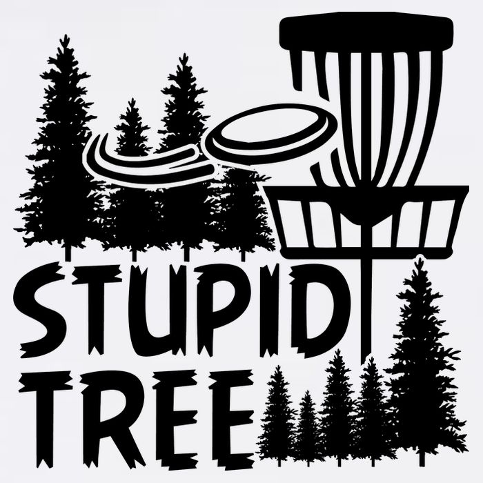 Funny Disc Golf Stupid Tree Distressed Frisbee Golf Cooling Performance Crew T-Shirt