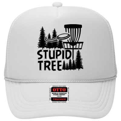 Funny Disc Golf Stupid Tree Distressed Frisbee Golf Trucker Hat