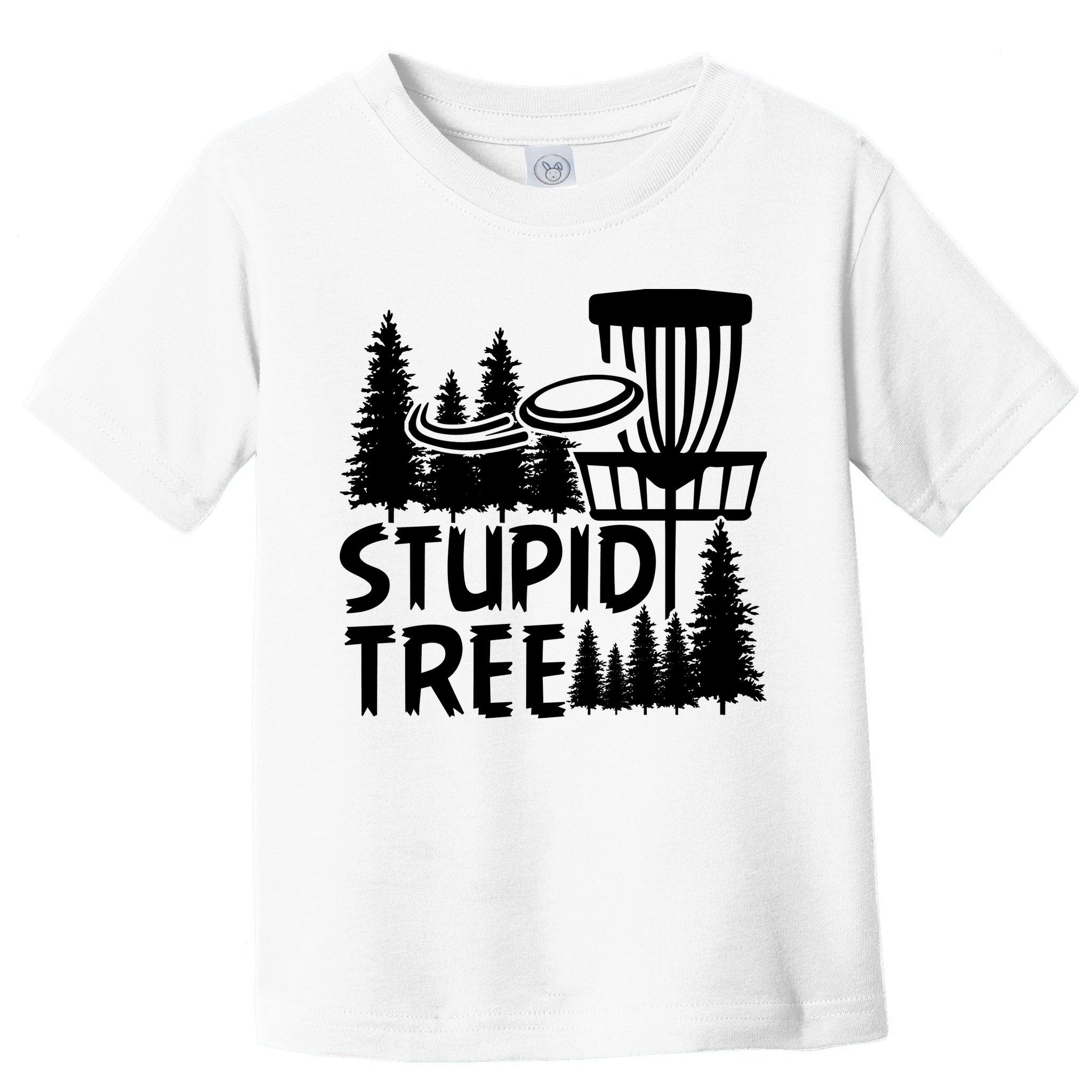 Funny Disc Golf Stupid Tree Distressed Frisbee Golf Toddler T-Shirt