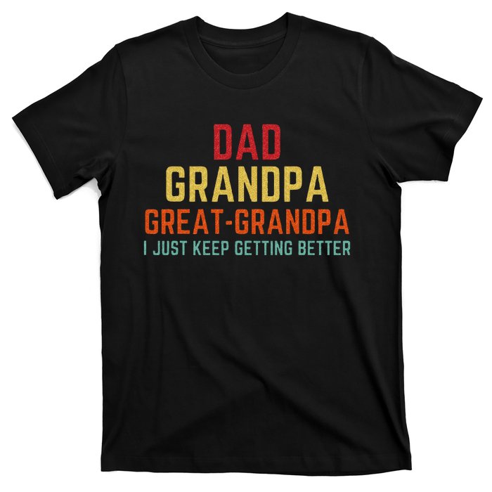 Fathers Day Gift From Grandkids Dad Grandpa Great Grandpa T-Shirt