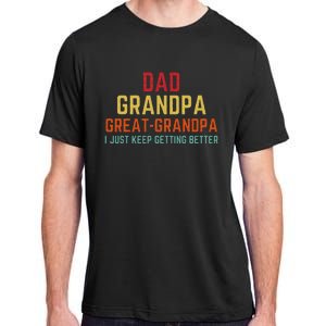 Fathers Day Gift From Grandkids Dad Grandpa Great Grandpa Adult ChromaSoft Performance T-Shirt