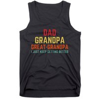 Fathers Day Gift From Grandkids Dad Grandpa Great Grandpa Tank Top