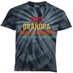 Fathers Day Gift From Grandkids Dad Grandpa Great Grandpa Kids Tie-Dye T-Shirt