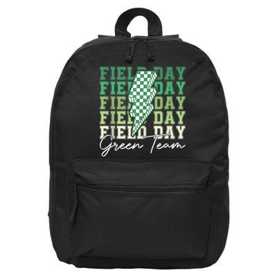 Field Day Green Team Color Field Trip Team Game Teacher 16 in Basic Backpack