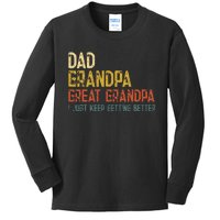 Fathers Day Gift from Grand Dad Grandpa Great Grandpa Kids Long Sleeve Shirt