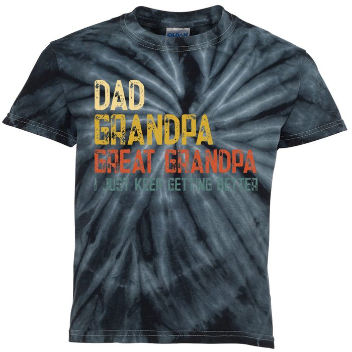 Fathers Day Gift from Grand Dad Grandpa Great Grandpa Kids Tie-Dye T-Shirt