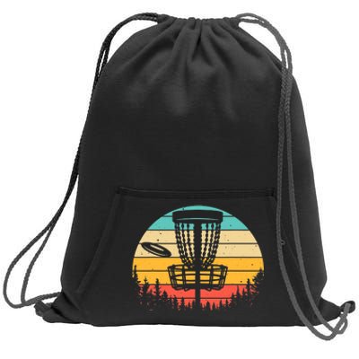 Funny Disc Golf Art For Vintage Disc Golfer Lovers Sweatshirt Cinch Pack Bag