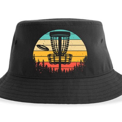 Funny Disc Golf Art For Vintage Disc Golfer Lovers Sustainable Bucket Hat