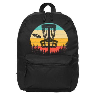 Funny Disc Golf Art For Vintage Disc Golfer Lovers 16 in Basic Backpack