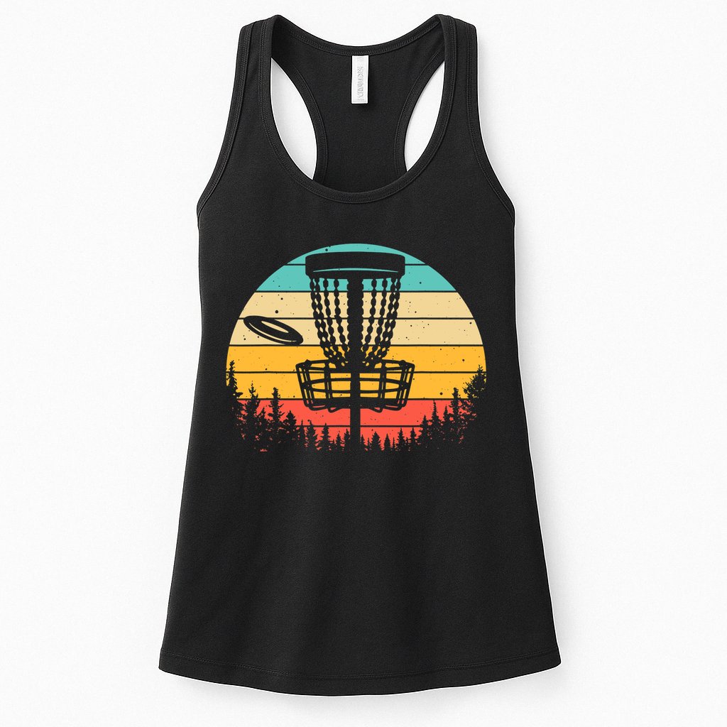 Funny Disc Golf Art For Vintage Disc Golfer Lovers Womens Tank Top
