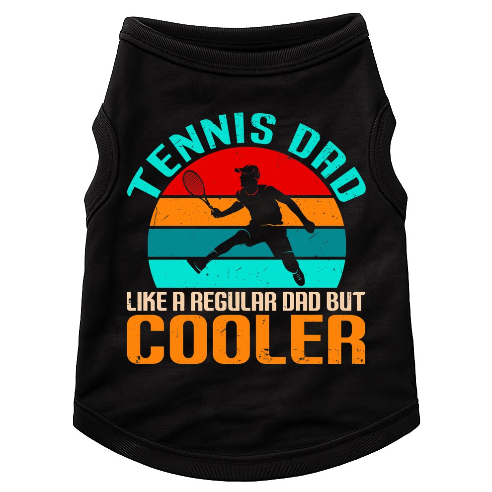 Father's Day Gift Tennis Dad Vintage Tennis Player Premium Doggie Tank