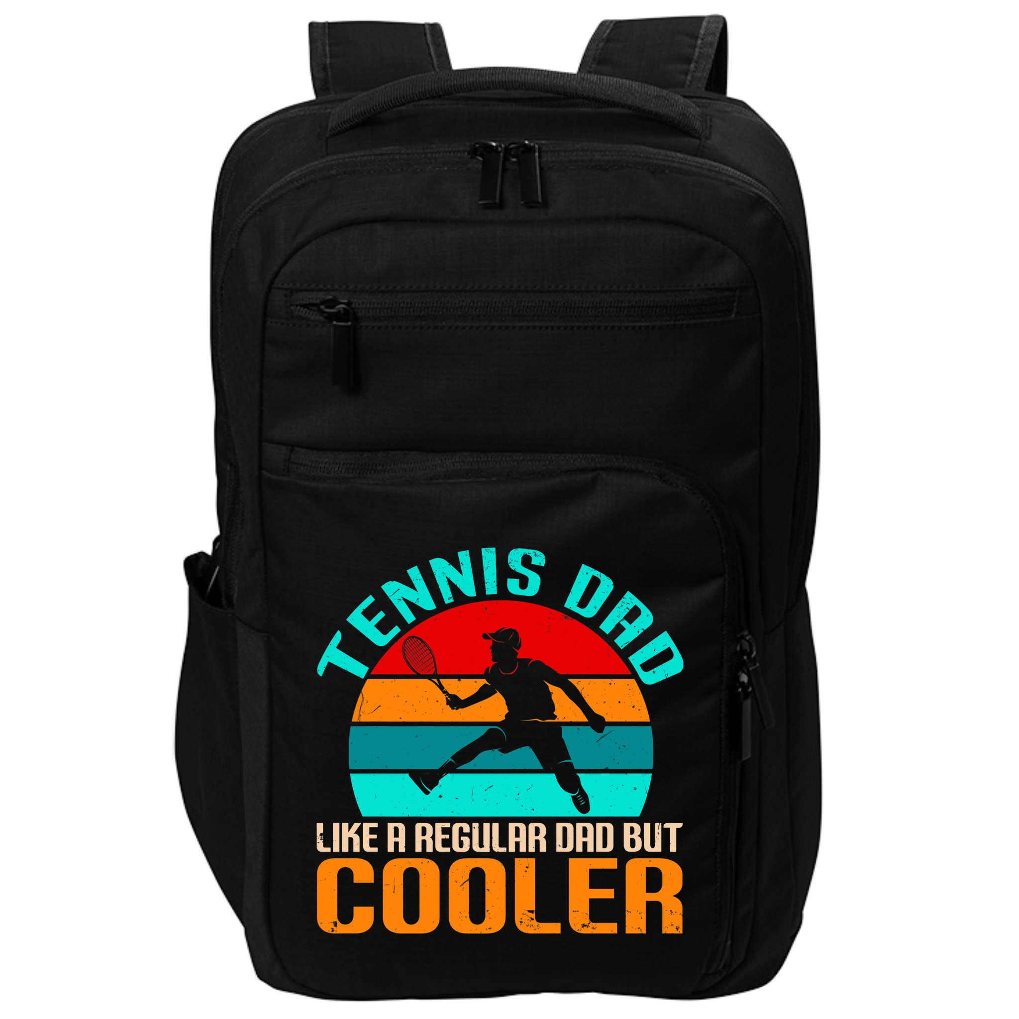 Father's Day Gift Tennis Dad Vintage Tennis Player Premium Impact Tech Backpack