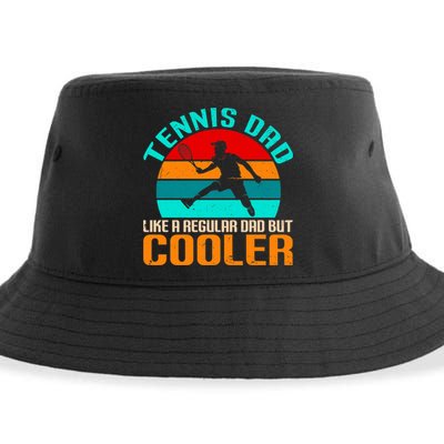 Father's Day Gift Tennis Dad Vintage Tennis Player Premium Sustainable Bucket Hat