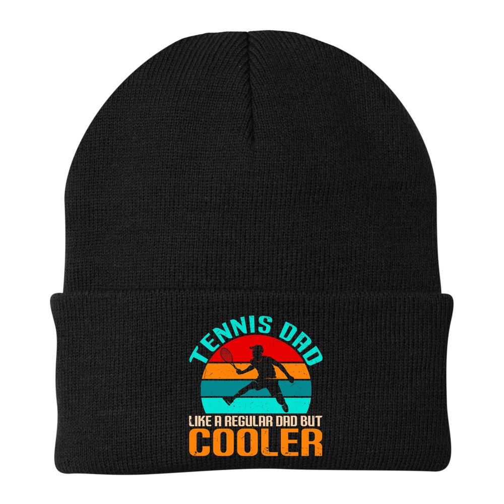 Father's Day Gift Tennis Dad Vintage Tennis Player Premium Beanie