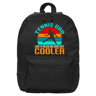Father's Day Gift Tennis Dad Vintage Tennis Player Premium 16 in Basic Backpack