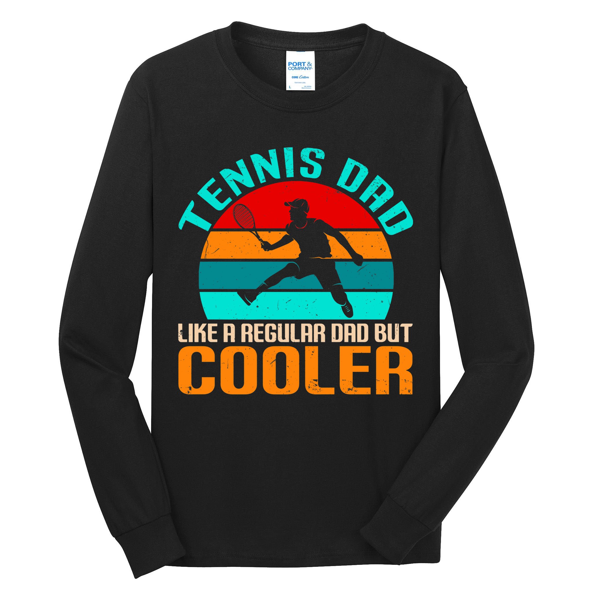 Father's Day Gift Tennis Dad Vintage Tennis Player Premium Tall Long Sleeve T-Shirt