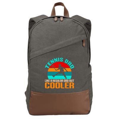 Father's Day Gift Tennis Dad Vintage Tennis Player Premium Cotton Canvas Backpack