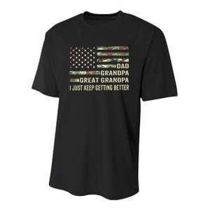 Fathers Day Gift from Grand Dad Grandpa Great Grandpa Youth Performance Sprint T-Shirt