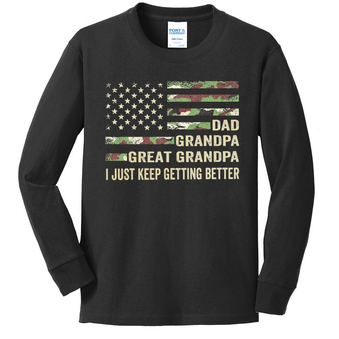 Fathers Day Gift from Grand Dad Grandpa Great Grandpa Kids Long Sleeve Shirt