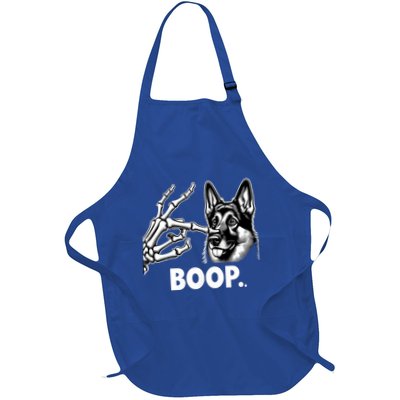 Funny Dog German Shepherd Skeleton Hand Boop Costume Apron