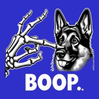 Funny Dog German Shepherd Skeleton Hand Boop Costume 16 in Basic Backpack