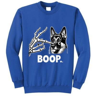 Funny Dog German Shepherd Skeleton Hand Boop Costume Tall Sweatshirt