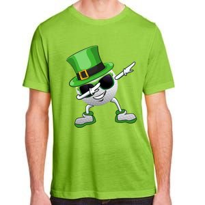 Funny Dabbing Golf Ball St Patricks Day Leprechauns Shamrock Funny Gift Adult ChromaSoft Performance T-Shirt