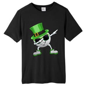 Funny Dabbing Golf Ball St Patricks Day Leprechauns Shamrock Funny Gift Tall Fusion ChromaSoft Performance T-Shirt