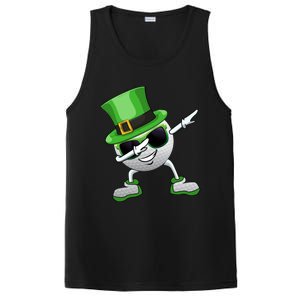 Funny Dabbing Golf Ball St Patricks Day Leprechauns Shamrock Funny Gift PosiCharge Competitor Tank