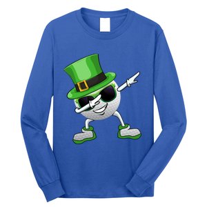 Funny Dabbing Golf Ball St Patricks Day Leprechauns Shamrock Funny Gift Long Sleeve Shirt