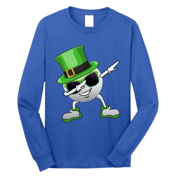 Funny Dabbing Golf Ball St Patricks Day Leprechauns Shamrock Funny Gift Long Sleeve Shirt