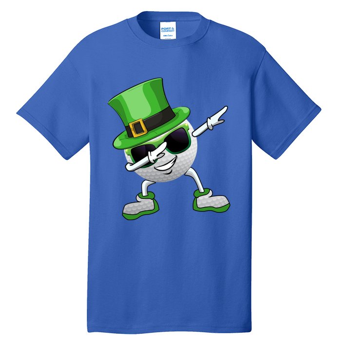 Funny Dabbing Golf Ball St Patricks Day Leprechauns Shamrock Funny Gift Tall T-Shirt