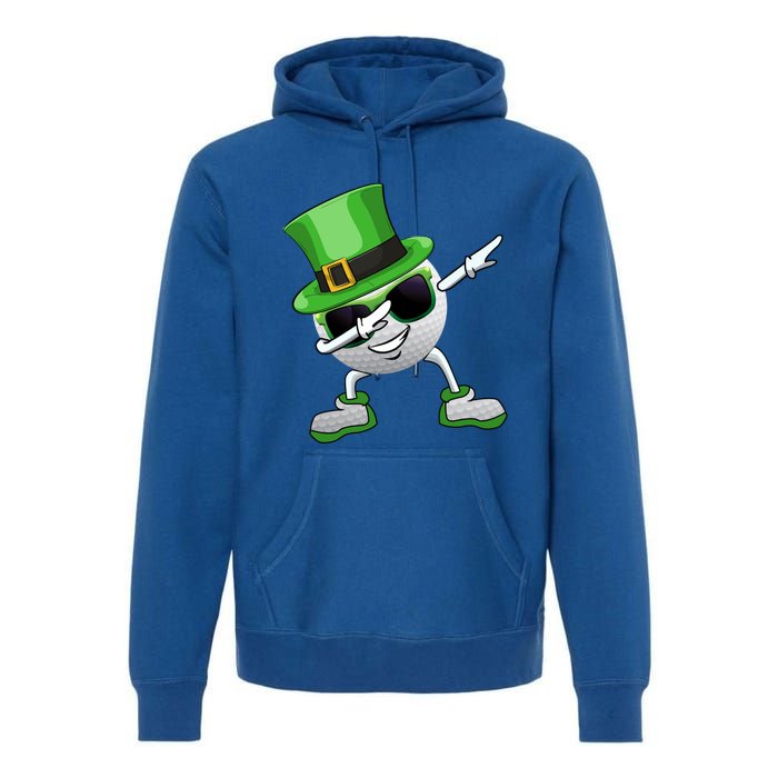 Funny Dabbing Golf Ball St Patricks Day Leprechauns Shamrock Funny Gift Premium Hoodie