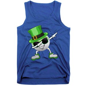 Funny Dabbing Golf Ball St Patricks Day Leprechauns Shamrock Funny Gift Tank Top