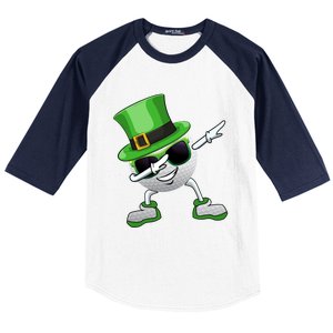 Funny Dabbing Golf Ball St Patricks Day Leprechauns Shamrock Funny Gift Baseball Sleeve Shirt