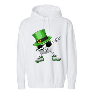 Funny Dabbing Golf Ball St Patricks Day Leprechauns Shamrock Funny Gift Garment-Dyed Fleece Hoodie