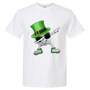 Funny Dabbing Golf Ball St Patricks Day Leprechauns Shamrock Funny Gift Garment-Dyed Heavyweight T-Shirt