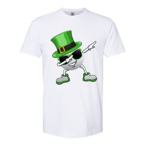 Funny Dabbing Golf Ball St Patricks Day Leprechauns Shamrock Funny Gift Softstyle CVC T-Shirt