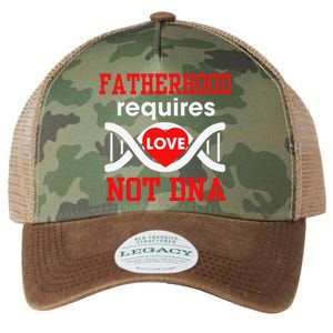 Fathers Day Gift For Stepdad Require Love Not DNA Tee Legacy Tie Dye Trucker Hat