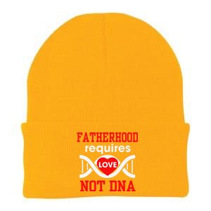 Fathers Day Gift For Stepdad Require Love Not DNA Tee Knit Cap Winter Beanie