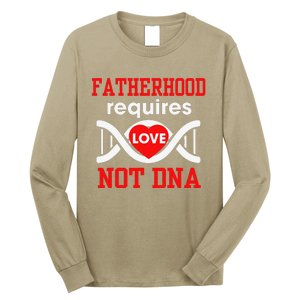 Fathers Day Gift For Stepdad Require Love Not DNA Tee Long Sleeve Shirt