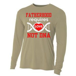 Fathers Day Gift For Stepdad Require Love Not DNA Tee Cooling Performance Long Sleeve Crew