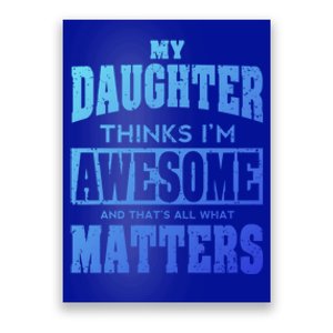 Fathers Day Gift From Daughter Awesome Dad Or Mom Gift Cool Gift Poster