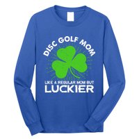 Funny Disc Golf Mom St Patrick's Day Lucky Irish Mama Gift Cute Gift Long Sleeve Shirt