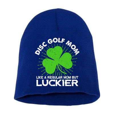 Funny Disc Golf Mom St Patrick's Day Lucky Irish Mama Gift Cute Gift Short Acrylic Beanie