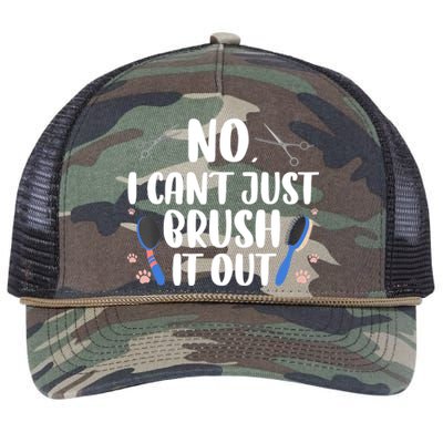 Funny Dog Groomer Art Dog Grooming Pet Groomer Retro Rope Trucker Hat Cap