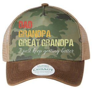 Fathers Day Gift from Grand Dad Grandpa Great Grandpa Legacy Tie Dye Trucker Hat